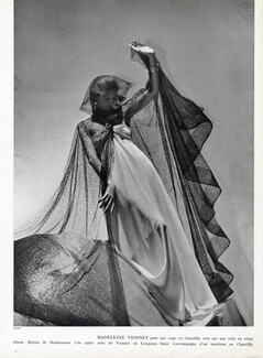 Madeleine Vionnet 1937 Photo Horst, Lace Evening Gown