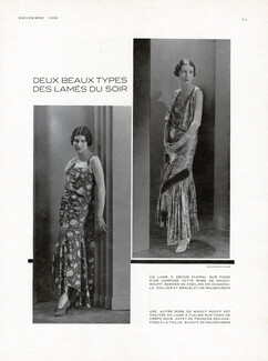 Maggy Rouff 1929 Lamés du Soir, Bijoux Mauboussin, Photo Hoyningen-Huene
