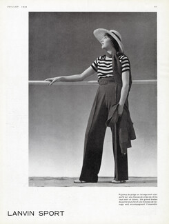 Lanvin Sport 1932 Pyjama de plage, Beachwear