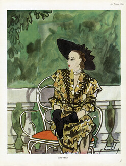 Bruyère 1947 Pierre Louchel, Fashion Illustration
