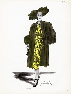 Mendel 1947 Pierre Louchel, Fashion Illustration