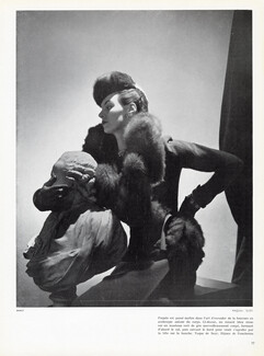 Paquin 1937 Toque de Suzy, Bijoux Boucheron, Fashion Photography Horst