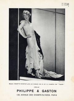 Philippe & Gaston 1930 Huguette Duflos, Evening Dress, Photo Scaioni