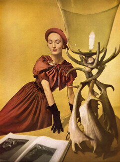 Christian Dior 1949 Van Cleef & Arpels, Auburn, Kodachrome Louise Dahl-Wolfe