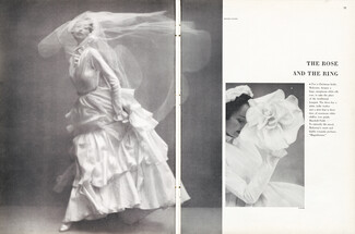 Molyneux 1949 Christmas Bride Wedding Dress, Photos Richard Avedon & Dormer