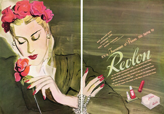 Revlon 1944 Rose Lipstick, Nail Enamel