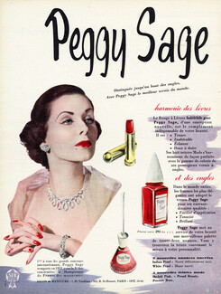 Peggy Sage 1953 Nail Enamel, Lipstick