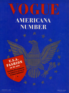 Vogue Cover February 1, 1941 Americana Number, USA Fashion