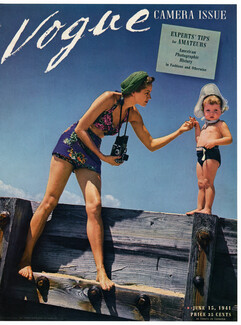 Vogue Cover June 15, 1941 Camera Issue, Photo Toni Frissel