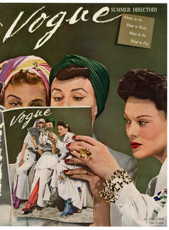 Vogue Cover June 1, 1941 Ad Infinitum, Mc Callum Stockings, Photo Rawlings