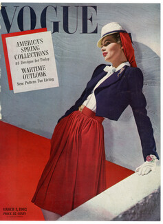 Vogue Cover March 1, 1942 America's Spring Collections