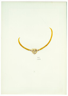 Necklace (Cartier ?) Glazed photo paper Ref. 1022 Archive