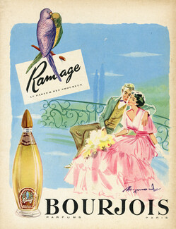 Bourjois (Perfumes) 1956 Ramage, Lovers, Raymond (Brénot)