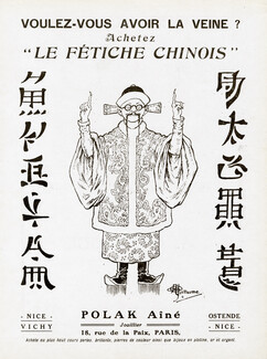 Polak Aîné (Joaillier) 1918 Le Fétiche Chinois, Albert Guillaume