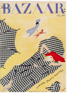 Harper's Bazaar Cover May 1941 Marcel Vertès, Summer Sports Clothes