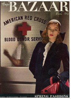 Harper's Bazaar Cover March 1943 American Red Cross, Photo Louise Dahl-Wolfe