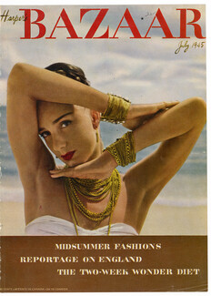 Harper's Bazaar Cover July 1945 "A Lady In Chains..." Photo Louise Dahl-Wolfe