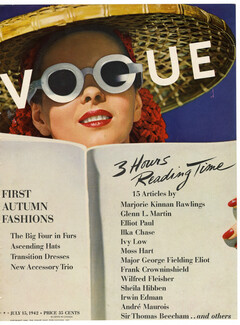 American Vogue Cover July 15, 1942 Design by Liberman