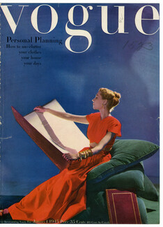 American Vogue Cover January 1, 1945 Adele Simpson, Photo Cecil Beaton