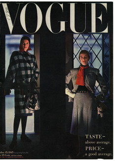 American Vogue Cover October 15, 1945 Photo Joffé