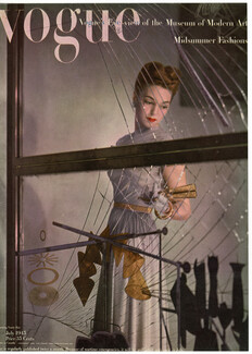 American Vogue Cover July 1945 Marcel Duchamp's "Window", Van Cleef & Arpels, Photo Blumenfeld