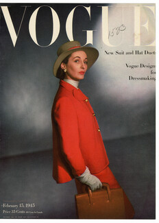 American Vogue Cover February 15, 1945