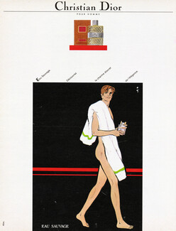 Christian Dior (Perfumes) 1983 Eau Sauvage, René Gruau