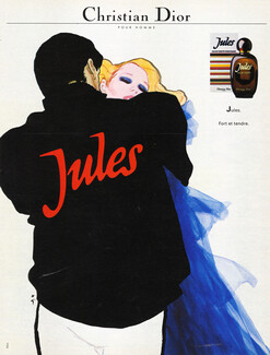 Christian Dior (Perfumes) 1983 Jules, Fort et Tendre, René Gruau