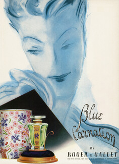 Roger & Gallet 1943 "Oeillet Bleu" Blue Carnation