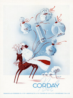 Corday (Perfumes) 1940 L'Ardente Nuit, Possession,Tzigane, Toujours Moi, Orchidée bleue