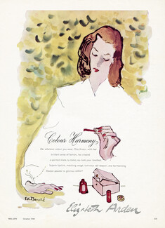 Elizabeth Arden 1948 Colour Harmony, Nail Enamel, René Bouché