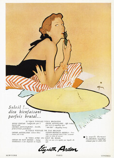 Elizabeth Arden (Cosmetics) 1950 René Gruau (Beach B)