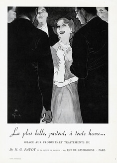 Payot (Cosmetics) 1953 René Gruau (Black & White Version)