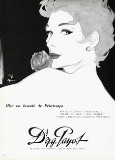 Payot (Cosmetics) 1954 René Gruau, Rose (version A)