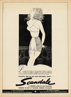 Scandale (Lingerie) 1950 Girdle, Lepape