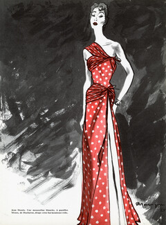 Jean Dessès 1955 Evening Gown, Ducharne, Pierre Mourgue