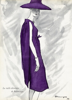 Balenciaga 1958 Taille Directoire, Summer Dress, Pierre Mourgue