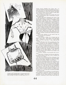 Jeanne Lanvin 1946 René Gruau, Broderie, Blouse, Collier, Sa Belle Histoire (page 2)