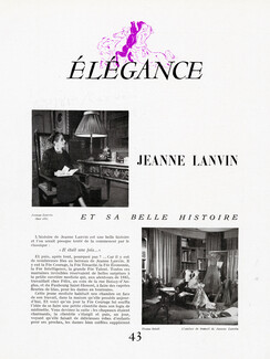 Mme Jeanne Lanvin 1946 Photos Schall, Sa Belle Histoire (page 1)