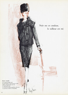 Pierre Cardin 1958 Tailleur Noir, Gerondeau, Eliza Fenn