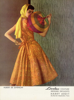 Hubert de Givenchy 1955 Summer Dress, Fashion Photography, Harry Ardit