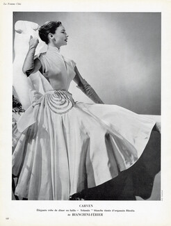Carven 1951 Diner Dress, Bianchini Férier, Photo Elshoud