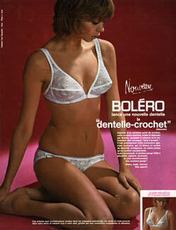Boléro 1971 Dentelle-crochet Bra, Photo Leral