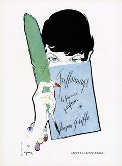 Jacques Griffe (Perfumes) 1950 Griffonnage, Gruau (L)