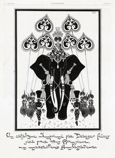 George Barbier 1928 Draeger Frères, Elephant, Oriental Style