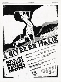 L'Hiver en Italie 1929 Golf, Horse, Serge Somalvico