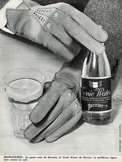 Perrier (Tonic Water) 1961 Gants Hermès, Photo Chevalier