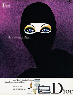 Christian Dior (Cosmetics) 1971 Elle a les yeux Dior... Eye Make-up, Gruau (L)
