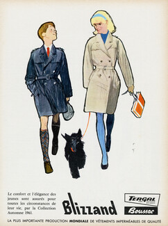 Blizzand (Clothing) 1961 René Gruau, Scottish Terrier