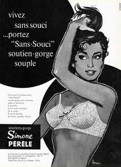 Simone Pérèle 1960 "Sans-Souci" Brassiere, Poirier